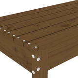 Garden Bench Honey Brown Solid Pine Wood Medium Durable 825089