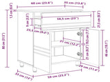 Bathroom Vanity Unit High Gloss White 60 x 35 x 80 cm 889419