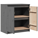 Side Cabinet Grey 60x36x65 cm Solid Pinewood 808100