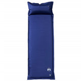 Self Inflating Camping Mattress with Pillow 1-Person Navy Blue 4007137