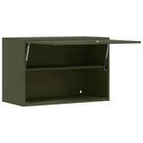 Wall Cabinet for Garage with Gas-lift Door Olive green 883267