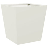 Garden Planters White 2 pcs 40x40x40 cm Steel 851055