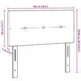 Headboard with Headboard Light Grey 100 cm Faux Leather 42007144