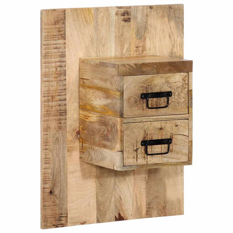 ZNTS Bedside Cabinet 60x32x80 cm Solid Rough Wood Mango 4017527