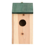 Bird House Green and Wood Solid pine wood Small Durable 276006