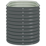 Garden Raised Bed 160x80x81 cm Galvanised Steel Grey 45524