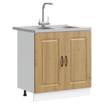 Kitchen Cabinet with Door Kalmar 2 pcs Brown 80 x 46 x 81.5 cm 3315010