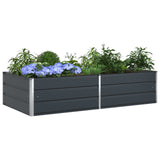 Planter Anthracite 195 x 100 x 45 cm Galvanised Steel 42018219