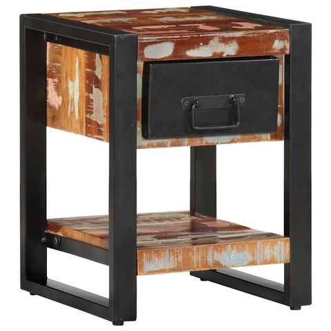 ZNTS Bedside Cabinet Multicolour 35x34x45 cm Solid Wood Reclaimed 4013569