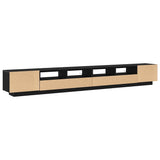 TV Cabinet Set 3 pcs Black 300 x 35 x 40 cm Engineered Wood 3333065