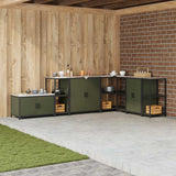 Kitchen Storage HATTEM Olive Green 40 x 50 x 92 cm Steel 874971
