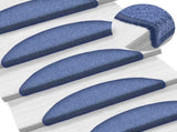 Stair Mats 30 pcs 56x17x3 cm Blue Half Round 3365740