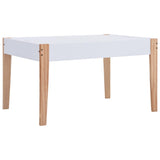 3 Piece Kids Storage Chalkboard Table Chair Set Black and White 286189