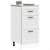 Kitchen Base Cabinet Porto White Engineered Wood 854220