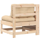 Garden Armrest Sofa with Cushion Solid Wood Pine 844913