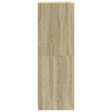 Highboard with Glass Doors Sonoma Oak 35x37x109 cm 836387