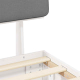 Bed Frame with Upholstered Headboard Light Grey 140 x 190 cm 877358