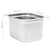 Gastronorm Containers 2 pcs GN 1/2 200 mm Stainless Steel 50890