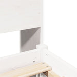 ZNTS Bookcase Bed without Mattress White 75x190 cm Small Single Solid Wood Pine 3321884