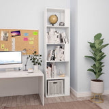 800108 Book Cabinet/Room Divider White 45x24x159 cm Engineered Wood