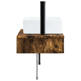 Wall-Mounted Wash Basin Smoked Oak 53 x 35 x 39 cm 890213