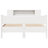 Bed Frame without Mattress White 135x190 cm Double Solid Wood Pine 3323309