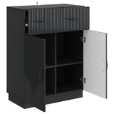 Sideboard with Drawer Black 66 x 34.5 x 87 cm Engineered Wood 895326
