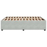 Bed Frame without Mattress Light Grey 140x190 cm Velvet 3285006
