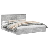 Storage Bed Concrete Grey 180 x 200 cm Engineered Wood 3410773