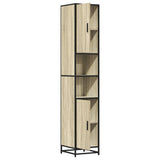 Bathroom Cabinet Sonoma Oak 35x37.5x188.5 cm Engineered Wood and Metal 3300881