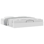 Ottoman Bed Frame without Mattress White Super King Faux Leather 3310832
