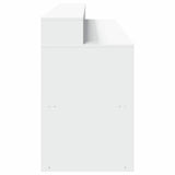 Desk with LED Lights White 200x55x91 cm Engineered Wood 3309438