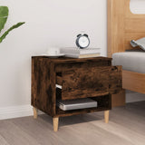 Bedside Table Smoked Oak 50x46x50 Engineered Wood 819542