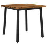 70 x 70 x 75 cm Solid Acacia Wood Natural and Black Square 937483