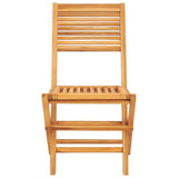 Folding Garden Chair Set of 2 Natural Wood Solid Teak Wood Medium 362761