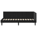 Corner Bed Frame with Headboard Black 80 x 200 cm Velvet 42016413