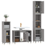 3 Piece Bathroom Furniture Set Grey Sonoma Engineered Wood 3190297