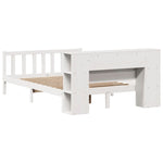ZNTS Bookcase Bed without Mattress White 120x200 cm Solid Wood Pine 3321656