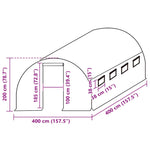 Greenhouse Replacement Cover 400x400x200 cm Green 316444