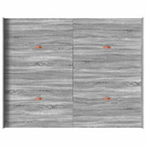 Storage Bed Frame Grey Sonoma 140 x 190 cm Engineered Wood 3335314