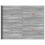 Storage Bed Frame Grey sonoma 140 x 190 cm Engineered wood 3335314