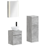 Bathroom Furniture Set 4 pcs Concrete Grey 3407474