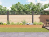 Garden Raised Bed Light Brown 582 x 50 x 36 cm Galvanised Steel 42017348