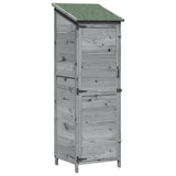 Garden Shed with Roof Grey 59.5 x 56 x 176.5 cm Solid Fir Wood 42033446