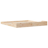 Bed Frame Brown 200 x 220 cm Solid Pine Wood 873382