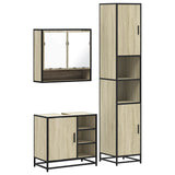 3 Piece Bathroom Furniture Set Sonoma Oak Engineered Wood 3301116