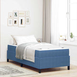Bed Frame with Mattress Blue 90 x 200 cm Fabric 3399103