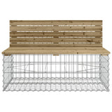 ZNTS Garden Bench with Gabion Basket Impregnated Wood Pine 3196250