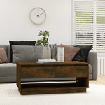 Coffee Table Smoked Oak 102.5x55x44 cm Engineered Wood 812978