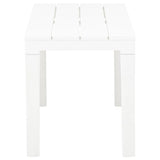 Garden Bench Set of 2 White Plastic Medium Lightweight 48780
